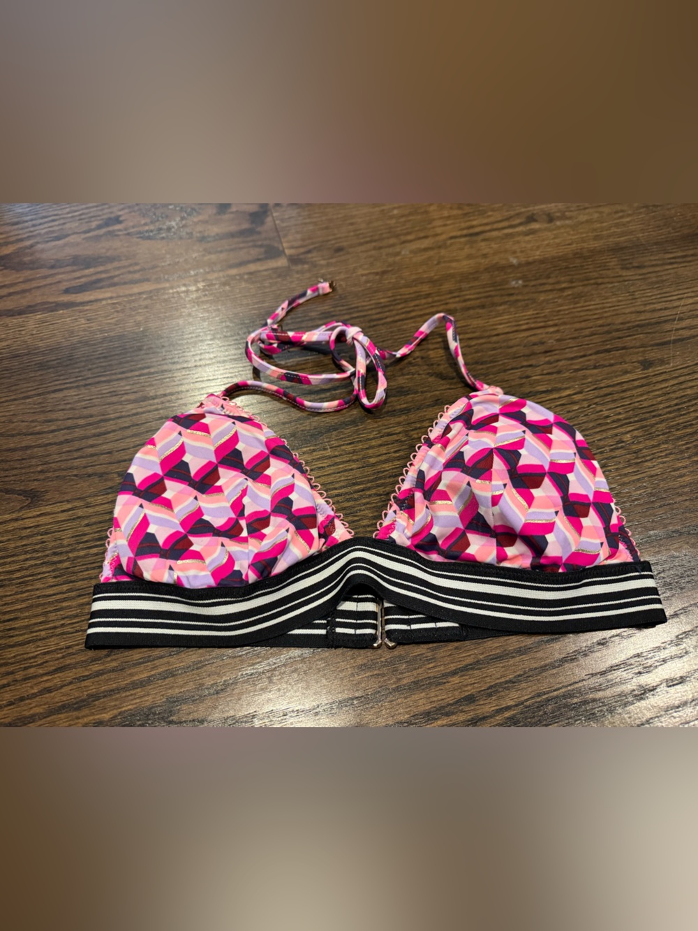 Victoria's Secret Pink Geometric Triangle Bikini Top